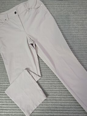 Lululemon Womens City Sleek 5 Pocket Pant Khaki Tan Slim Fit Trousers Size 10